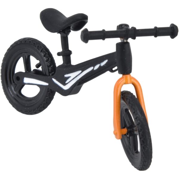 Mini-Fahrrad aus Metall und Holz 1:12 für Puppenhaus – dekoratives Accessoire