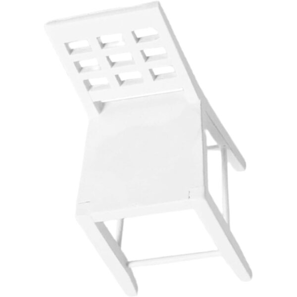 VICASKY 3 Sedie Miniatura in Legno Bianco per Casa delle Bambole e Decorazioni Creative