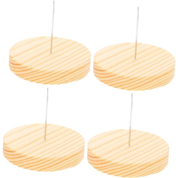 NUOBESTY 12 Set Supporti in Legno per Bambole con Base Rotonda e Feltro, Stands Espositivi