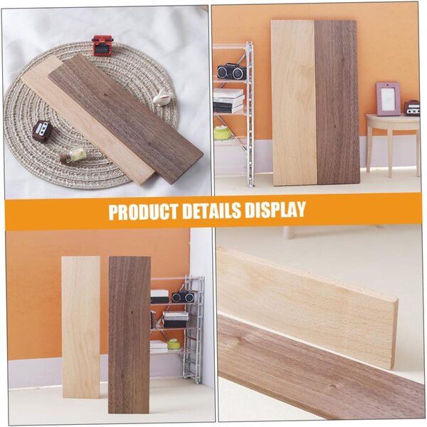 VICASKY 2 Stück Mini-Holzbretter für Puppenhäuser, dekoratives Zubehör