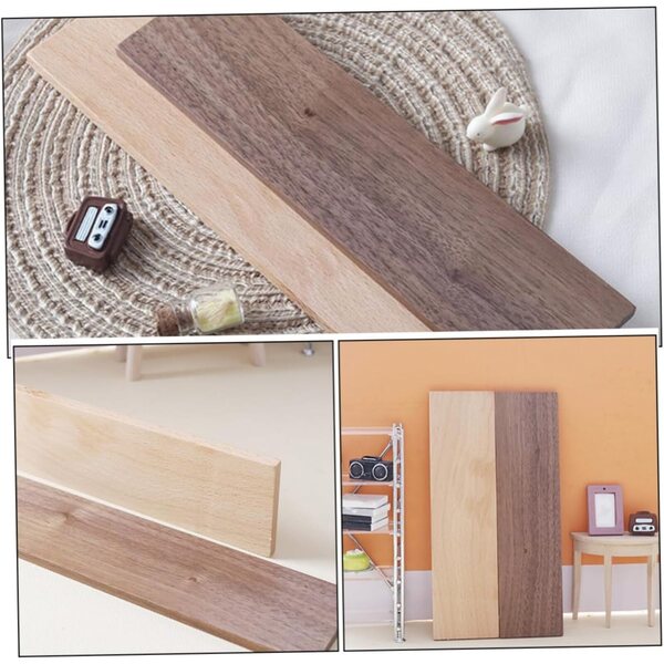 VICASKY 2 Stück Mini-Holzbretter für Puppenhäuser, dekoratives Zubehör