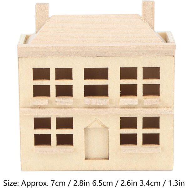 Srliya Puppenhaus Miniatur 1:12 Holzvilla DIY für Kinder
