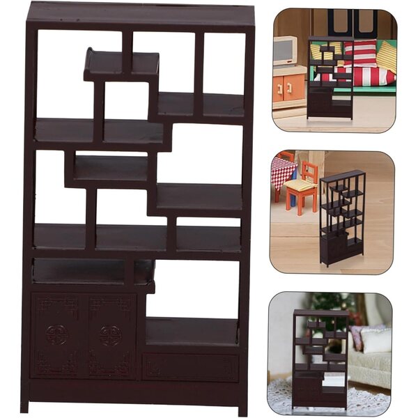 VICASKY Mini Libreria in ABS 1:25 per Casa delle Bambole - Set 2 Pezzi