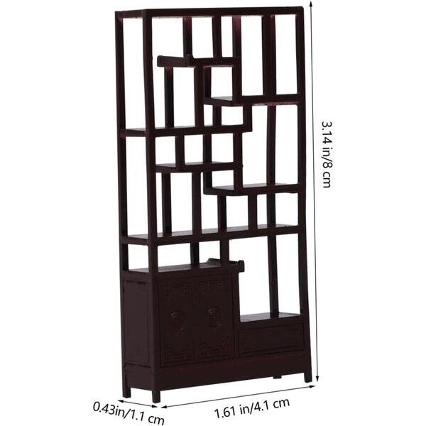 VICASKY 1:25 Mini-Bücherregal für Puppenhaus, realistische ABS-Möbel