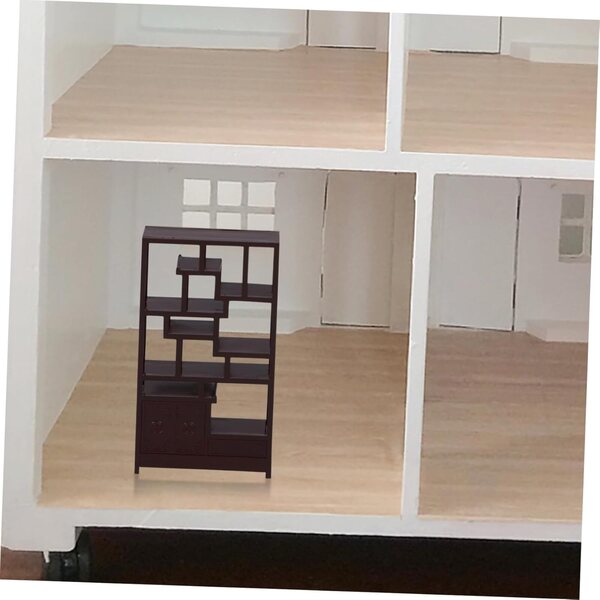 VICASKY 1:25 Mini-Bücherregal für Puppenhaus, realistische ABS-Möbel