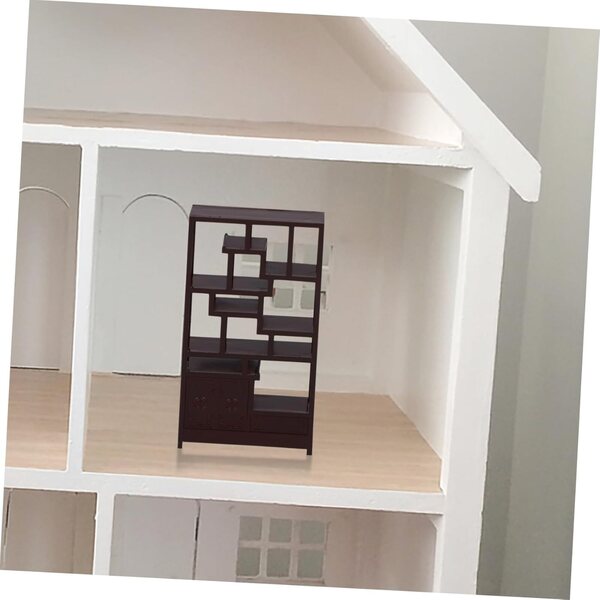VICASKY 1:25 Mini-Bücherregal für Puppenhaus, realistische ABS-Möbel