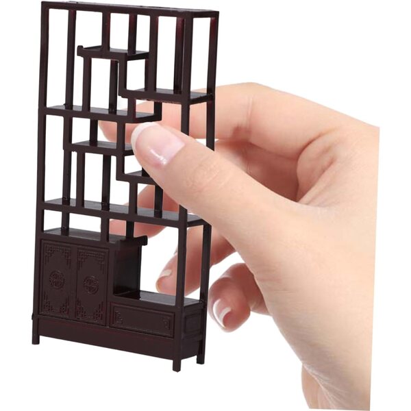 VICASKY Mini Libreria 4 pezzi in plastica per casa delle bambole scala 1:25