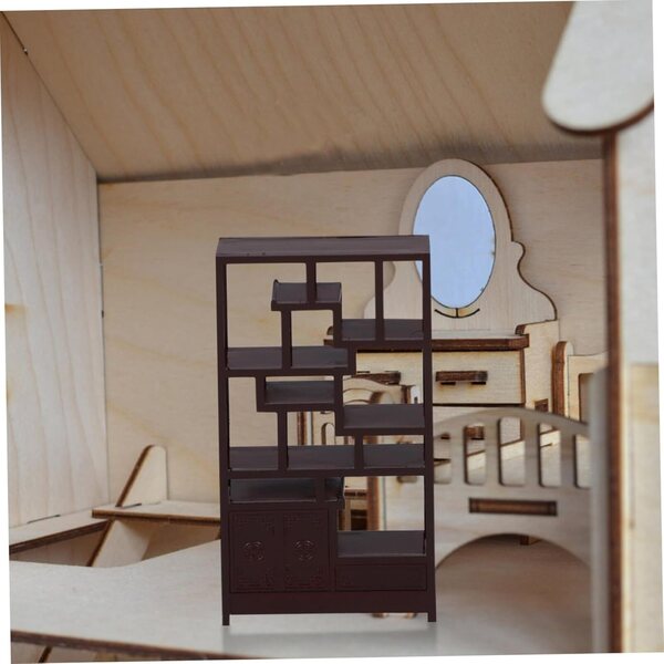 VICASKY Mini Libreria 4 pezzi in plastica per casa delle bambole scala 1:25