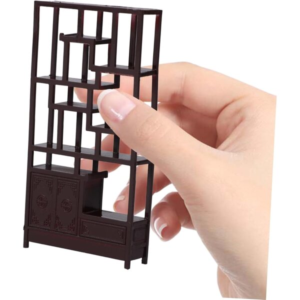 VICASKY Mini Libreria in Plastica 3 Pezzi per Casa delle Bambole Scala 1:25