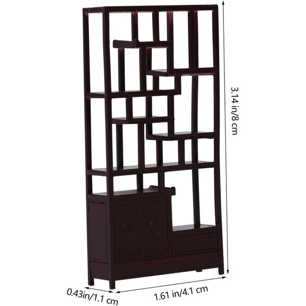 VICASKY Mini Libreria in Plastica 3 Pezzi per Casa delle Bambole Scala 1:25