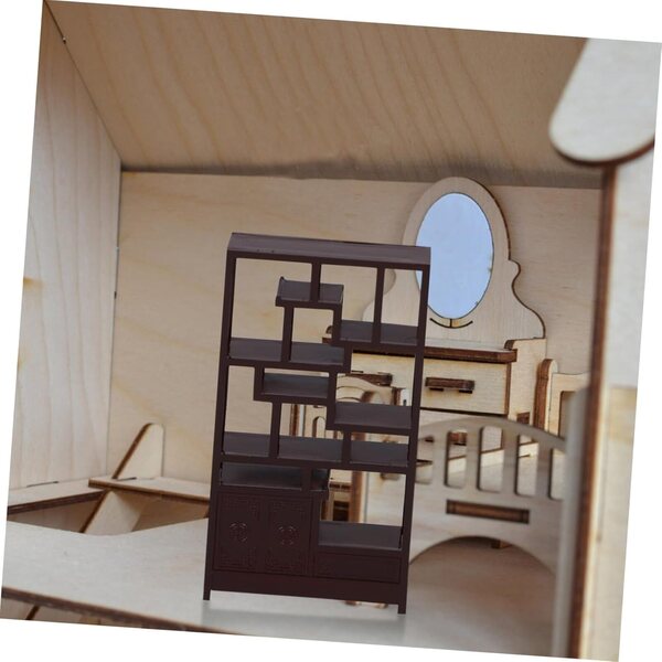 VICASKY Mini Libreria in Plastica 3 Pezzi per Casa delle Bambole Scala 1:25