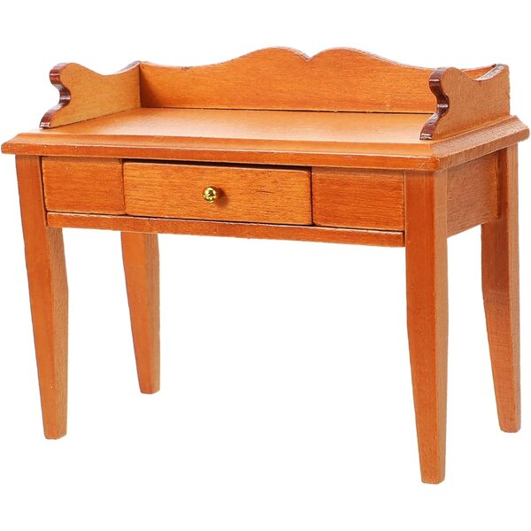 VICASKY Set 5 Mini Mobili Scrivania in Legno per Casa delle Bambole e Paesaggi