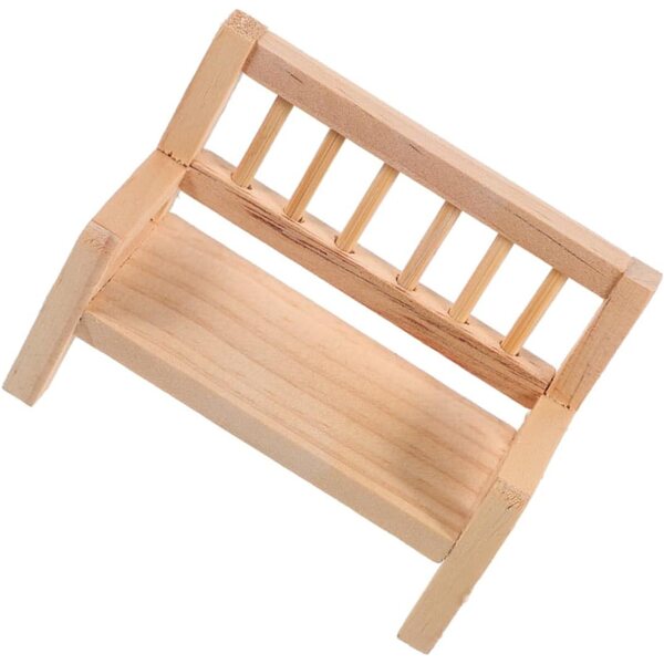VICASKY 3 panchine in miniatura in legno per casa delle bambole, realistiche e resistenti