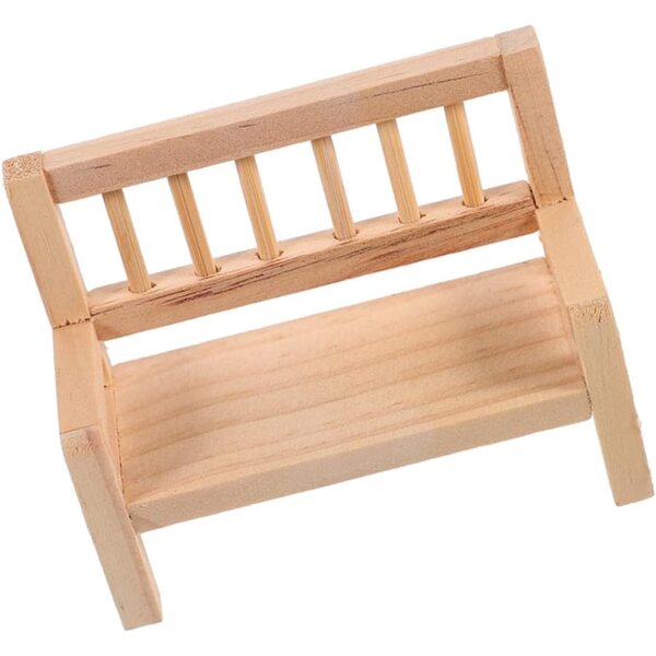 VICASKY 4 panchine miniatura in legno vintage per giardino e casa delle bambole