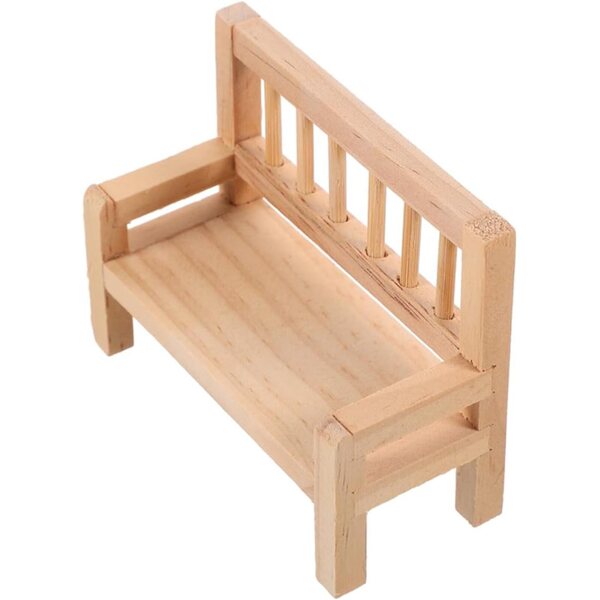 VICASKY 4 panchine miniatura in legno vintage per giardino e casa delle bambole