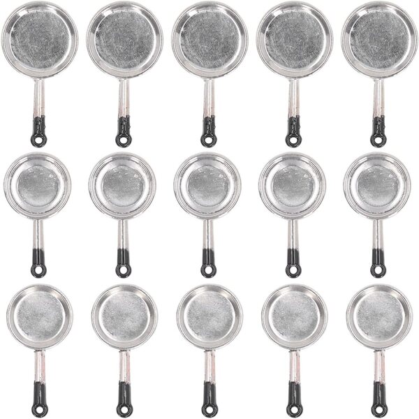 Set 15 Pezzi Mini Casseruola Casa delle Bambole 1:12 Accessori Cucina Fai da Te