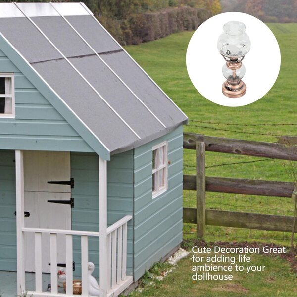 Puppenhaus-Miniatur-Kerzenlampe, 1:12, batteriebetrieben, Vintage-Gold