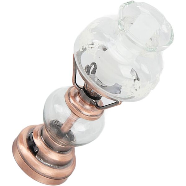 Puppenhaus-Miniatur-Kerzenlampe, 1:12, batteriebetrieben, Vintage-Gold