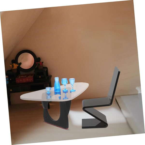 VICASKY Set Mobili Miniatura Casa Delle Bambole Tavolo, Sedia e Accessori