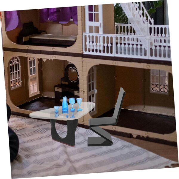 VICASKY Set Mobili Miniatura Casa Delle Bambole Tavolo, Sedia e Accessori