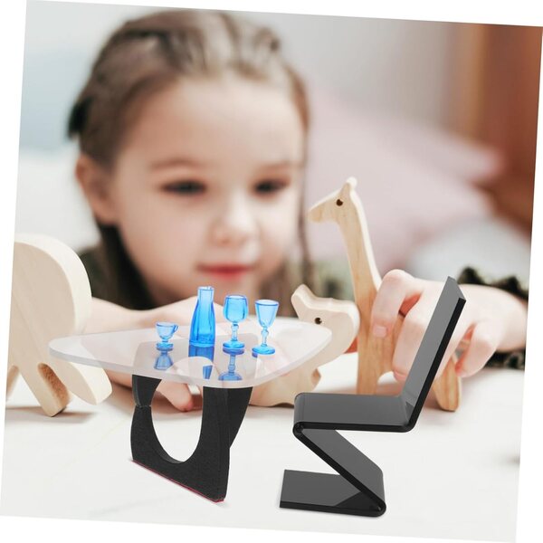 VICASKY Set Mobili Miniatura Casa Delle Bambole Tavolo, Sedia e Accessori