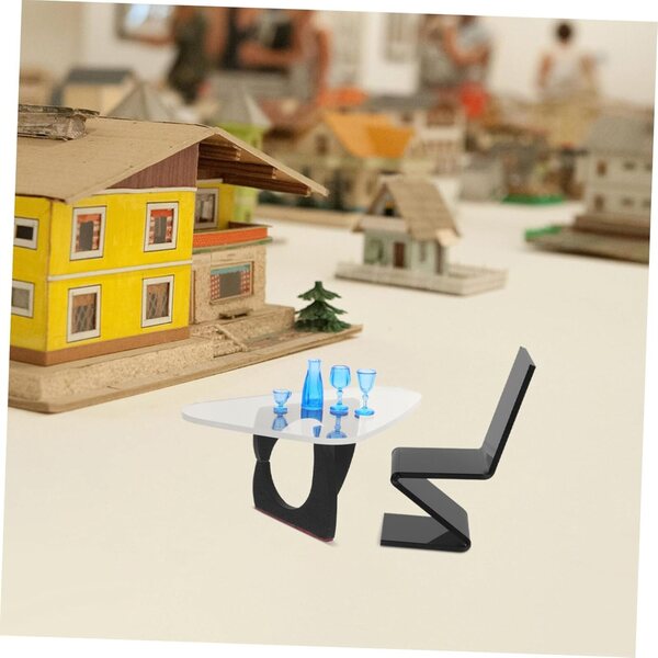 VICASKY Set Mobili Miniatura Casa Delle Bambole Tavolo, Sedia e Accessori