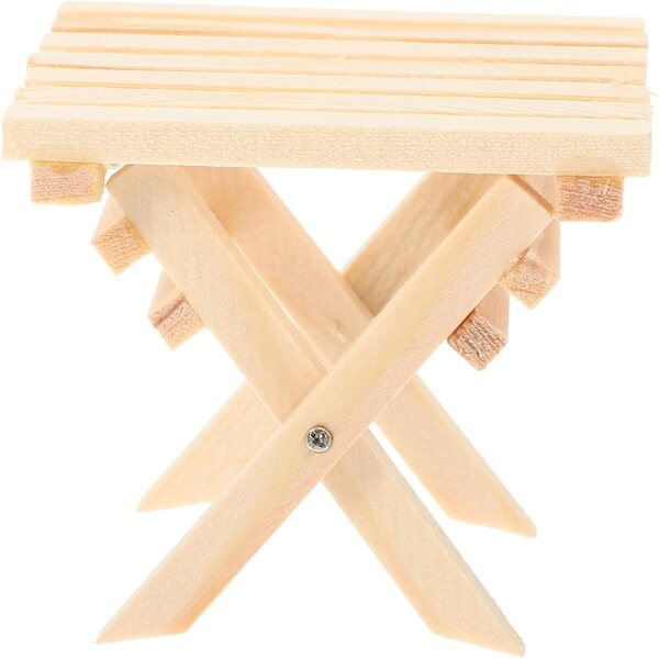 VICASKY Set mit 3 Mini-Klapptischen aus Holz für Puppenhäuser im Maßstab 1:12