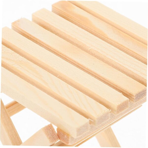 VICASKY Set mit 3 Mini-Klapptischen aus Holz für Puppenhäuser im Maßstab 1:12