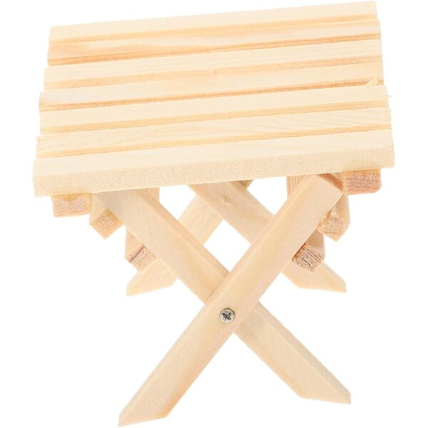 VICASKY Set mit 3 Mini-Klapptischen aus Holz für Puppenhäuser im Maßstab 1:12