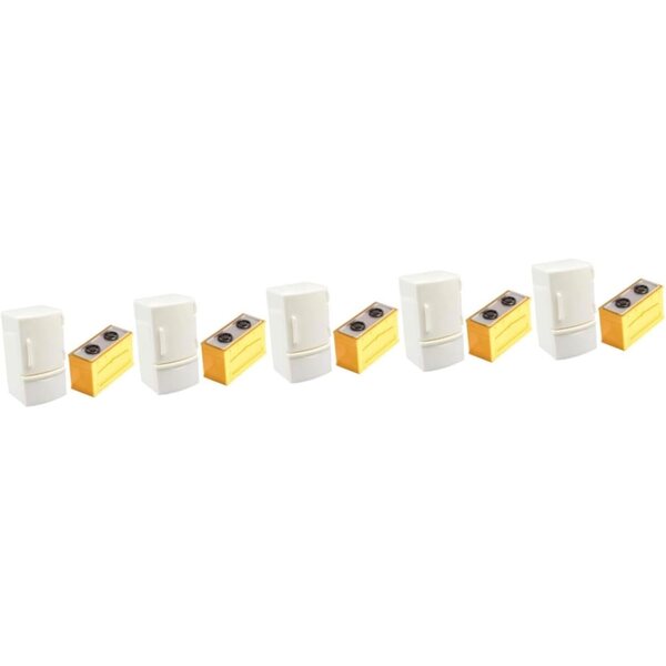 VICASKY Set 10-teilig, realistischer Mini-Kühlschrank und Herd für Puppenhaus