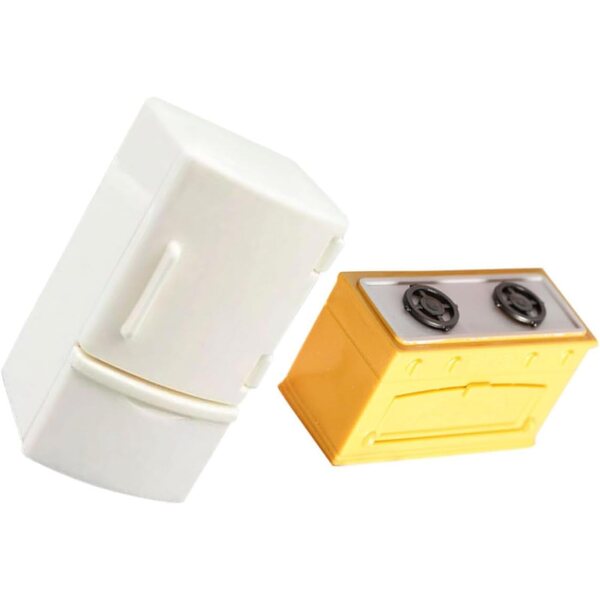 Set Mini Cucina 6pz VICASKY: Mini Frigoriferi e Fornelli per Casa delle Bambole