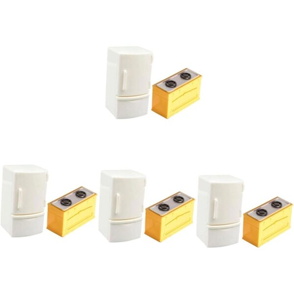 Set Mini Cucina VICASKY 8pz: Frigoriferi e Fornelli in Miniatura per Casa delle Bambole