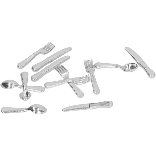 Miniatur-Set, 5 Packungen, Messer, Gabeln, Löffel, 1:12 Puppenhaus