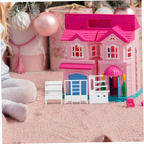 VICASKY 12 mobili in miniatura per casa delle bambole, armadietti e vetrine bianchi