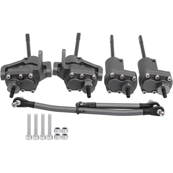 KIMISS Aluminium-Portalachsen-Set für Axial SCX10 II 90046 90047 RC verbessert
