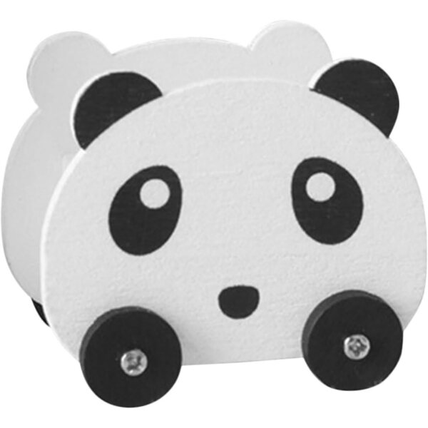 VICASKY Mini-Panda-förmiger Holzwagen für Puppenhaus