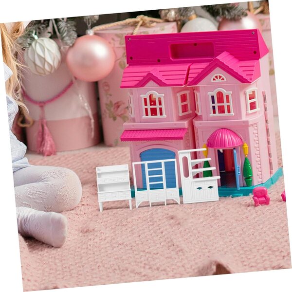 VICASKY Set 6 Mobili Miniatura Casa Bambole Armadi Credenze Vetrine Bianchi