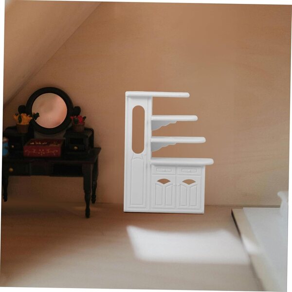 VICASKY Set 6 Mobili Miniatura Casa Bambole Armadi Credenze Vetrine Bianchi