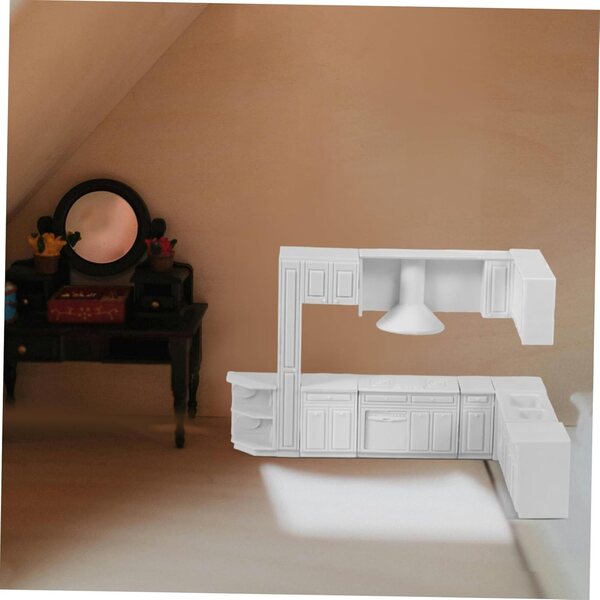 VICASKY Mini-Herd und Spüle, Miniaturküche für Puppenhaus 1:12