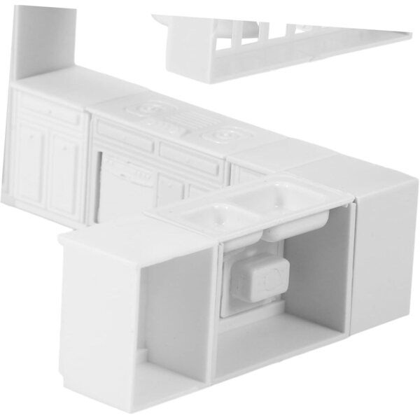 VICASKY Mini-Herd und Spüle, Miniaturküche für Puppenhaus 1:12