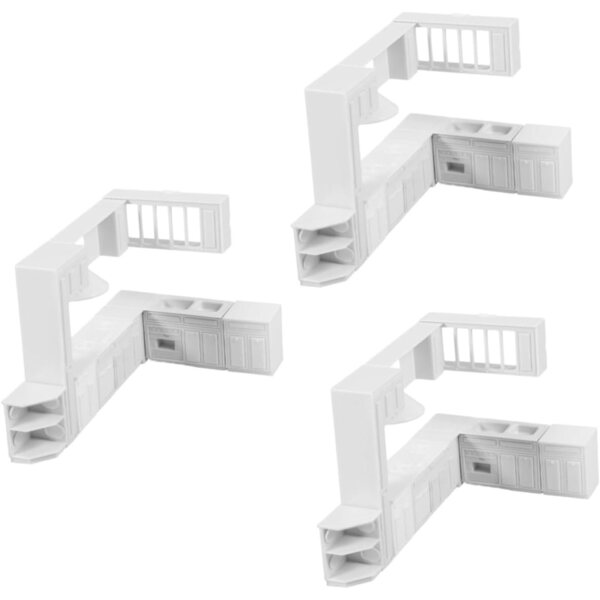 VICASKY 3er-Set Puppenhaus-Miniatur-Küchenmöbel, Herd und Spüle