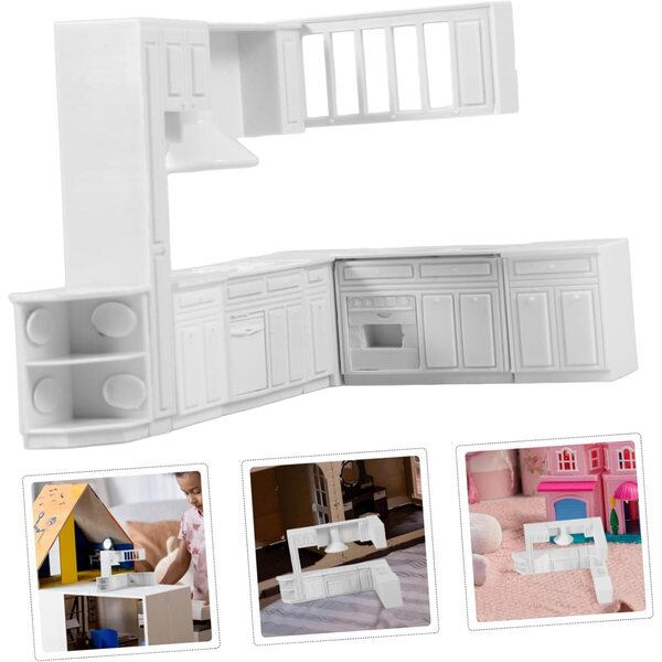 VICASKY 3 set mobili cucina miniatura per casa delle bambole, fornello e lavandino