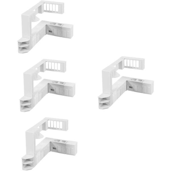 VICASKY Set mit 4 Mini-ABS-Küchenspülen für Puppenhäuser im Maßstab 1:12