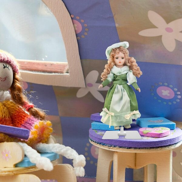 Toyvian Puppenständer aus Edelstahl, stabile, flache Basis zur Präsentation
