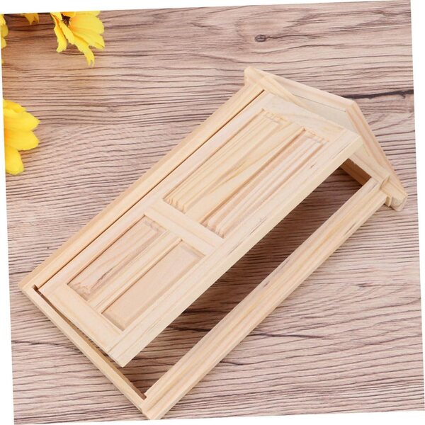 VICASKY 6 Stück Holztüren für Puppenhaus, DIY Miniaturmöbel