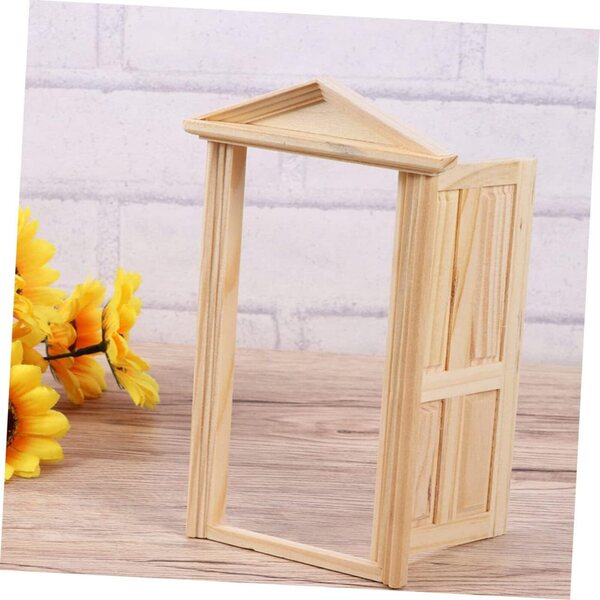 VICASKY 6 Stück Holztüren für Puppenhaus, DIY Miniaturmöbel