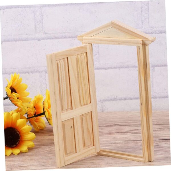 VICASKY 6 Stück Holztüren für Puppenhaus, DIY Miniaturmöbel