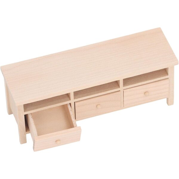 1/12 Miniatur-TV-Schrank aus Holz mit Schubladen für Srliya Puppenhaus 15 cm