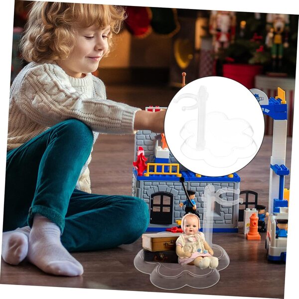 Base Trasparente per Bambola 10 Pezzi - Organizer Resistente e Pratico per Bambini