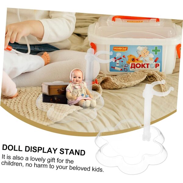 Base Trasparente per Bambola 10 Pezzi - Organizer Resistente e Pratico per Bambini